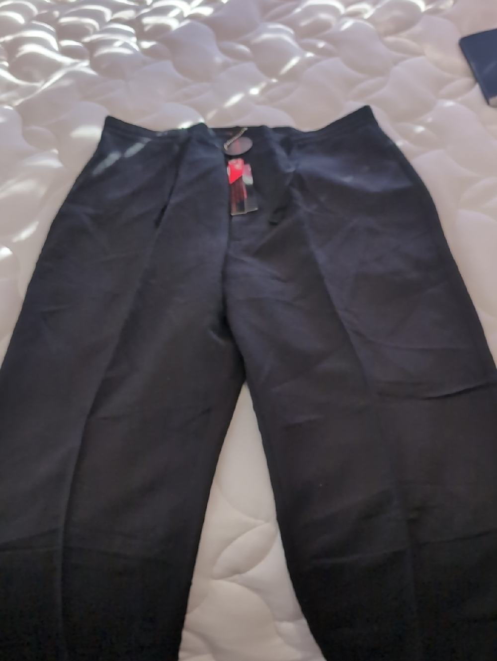 Black High-Waist Trousers with Front Pleats